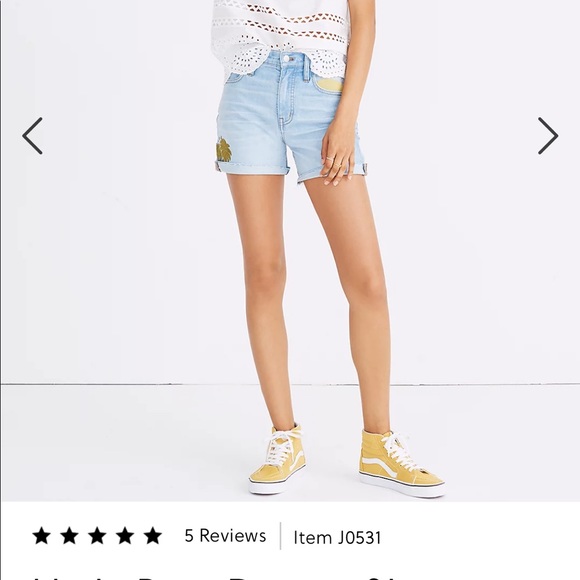 Madewell High-Rise Denim Short: Sun Embroidered Edition - Picture 3 of 12